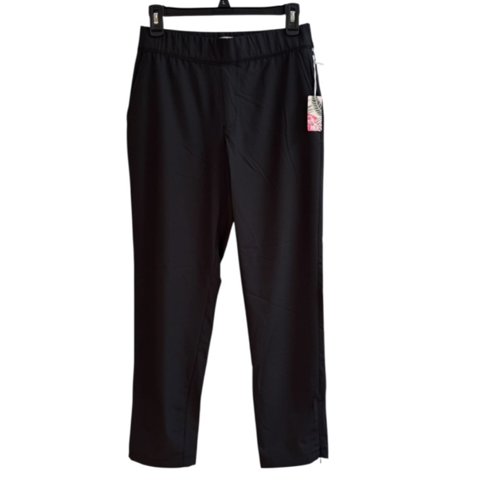 Tommy Bahama Active Pants Golf Ankle Zipper Black Beauty